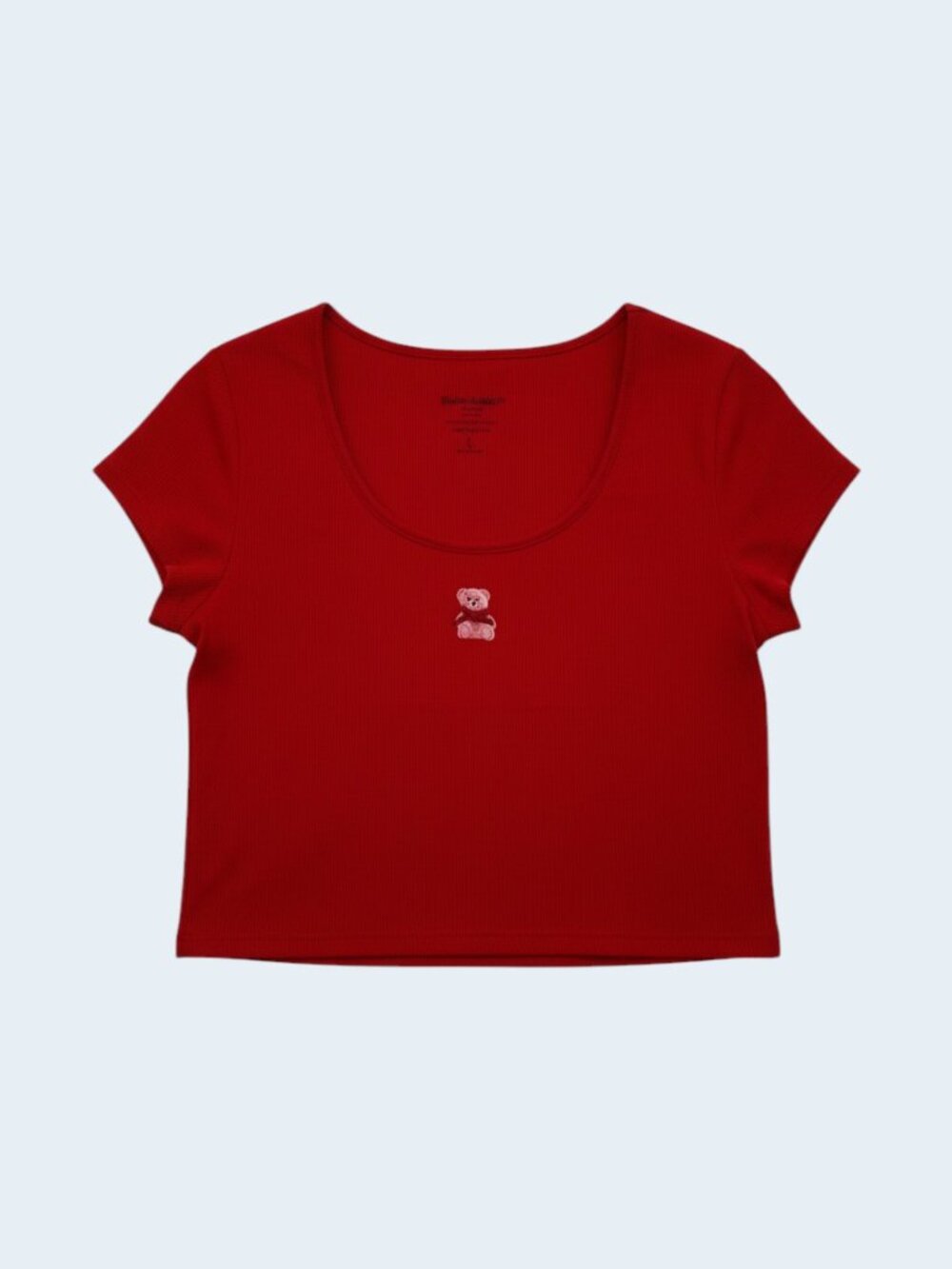 Sugarboo Sleep Red Teddy Graphic Crop Top - Picture 4 of 4